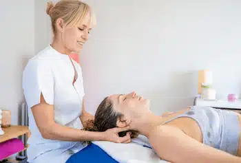 Stress and Anxiety Relief during chiropractic treatment session